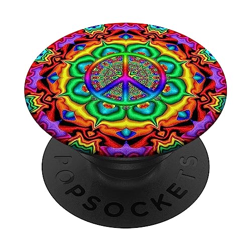 Psychedelic Peace Sign Pop Socket for Phone PopSockets Peace PopSockets Standard PopGrip