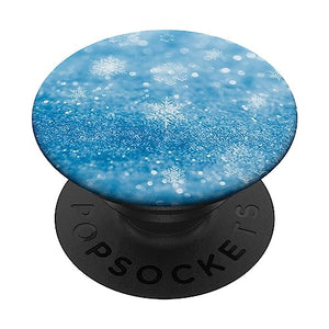 Blue Snowflake Pop Sockets Winter Blue PopSocket Blue PopSockets Standard PopGrip