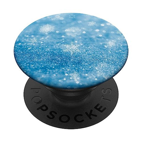 Blue Snowflake Pop Sockets Winter Blue PopSocket Blue PopSockets Standard PopGrip