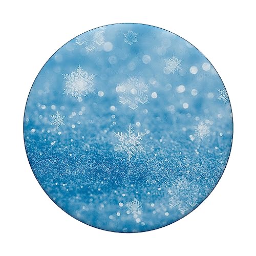 Blue Snowflake Pop Sockets Winter Blue PopSocket Blue PopSockets Standard PopGrip