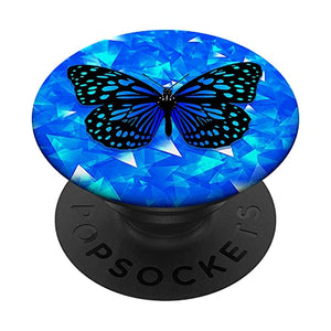 Blue Butterfly PopSocket Crystal Blue Pop Socket Butterfly PopSockets Standard PopGrip