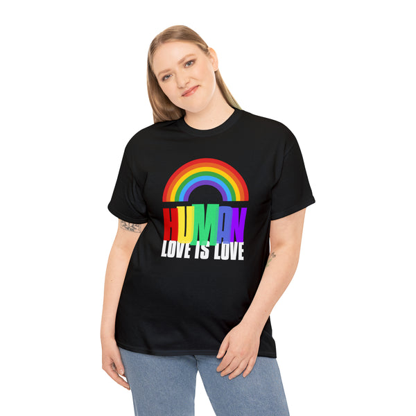 Pride Shirt HUMAN LGBT Flag Lesbian Pride Month Rainbow Gay Plus Size Shirts for Women