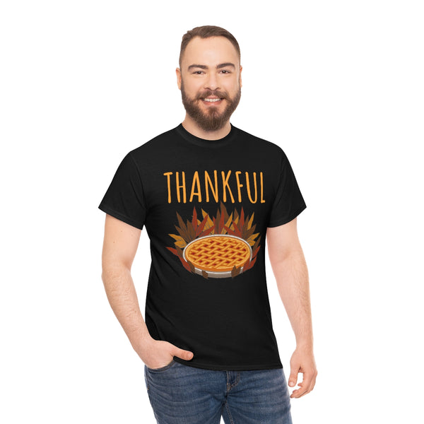 Cool Thanksgiving Pie Shirt Plus Size Thankful Shirts for Men Fall Tshirts for Men Funny Thanksgiving Shirt