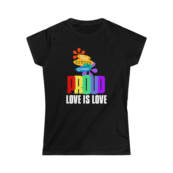 Proud LGBT Love is Love Lesbian Gay LGBTQ Pride Shirt LGBT Womens T Shirts