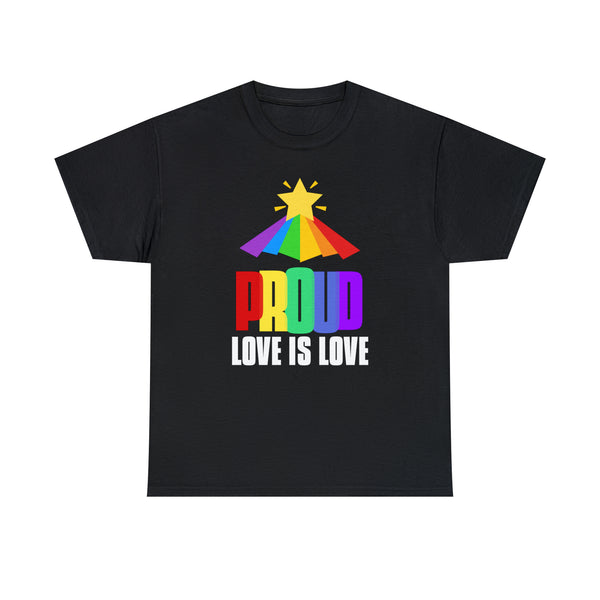 Proud LGBT T Shirt Love is Love Shirt Equality LGBT Rainbow Plus Size Tops for Women