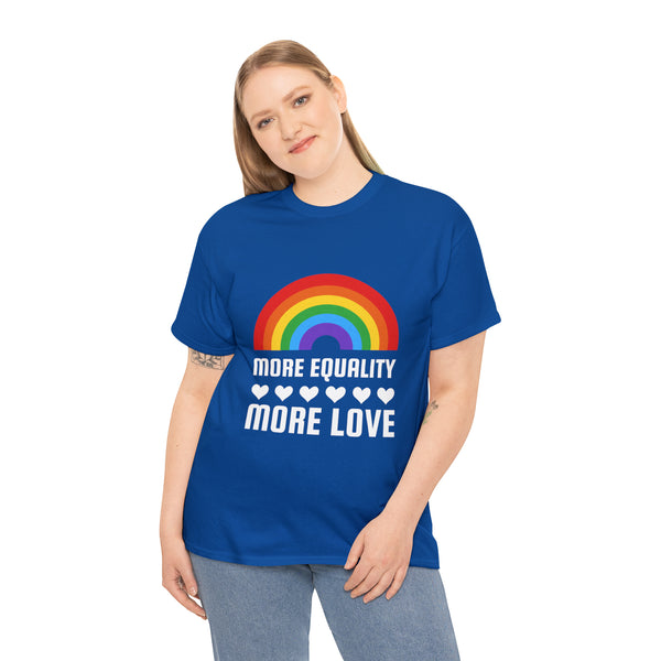 LGBT More Equality More Love Shirt LGBTQ Gay Lesbian LGBT Womens Plus Size Tops