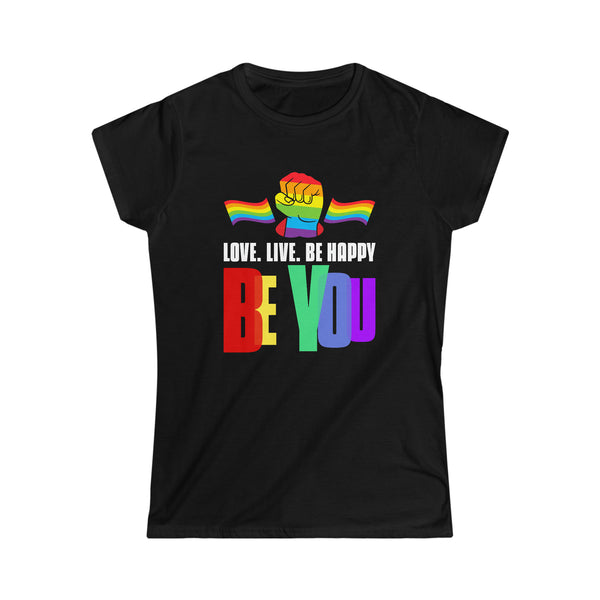 Be You LGBT Flag Gay Pride Month Transgender Rainbow Lesbian Women Tops