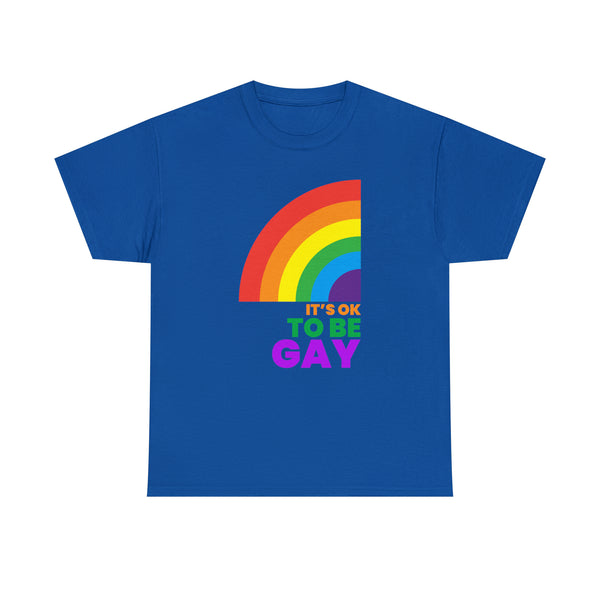 It's OK to Be Gay Equality LGBTQ Pride Rainbow Lesbian Gay Womens Plus Size Tops