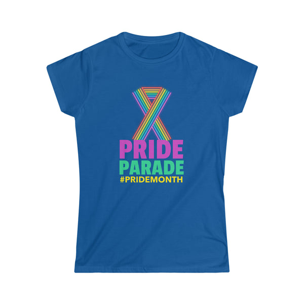 Pride Parade Shirt LGBTQ Pride Rainbow Graphic Tees Gay Shirts for Women