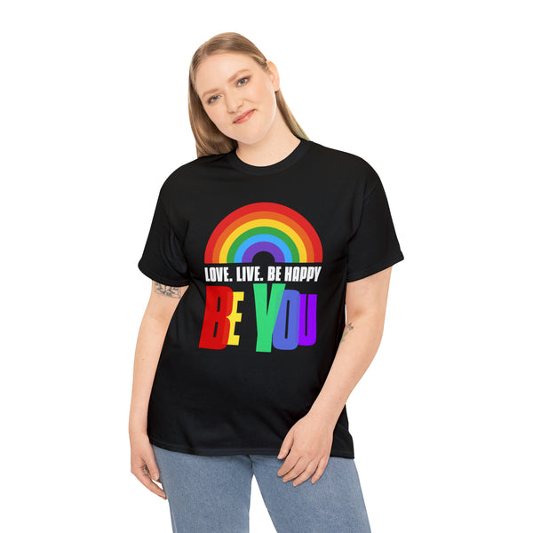 Be You LGBT Flag Lesbian Pride Month Transgender Rainbow Gay Tshirts Shirts for Women Plus Size