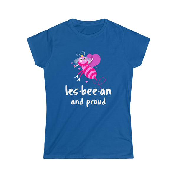 Lesbeean and Proud Bee Lesbian Shirts Gay LGBTQ Equality Women Tops