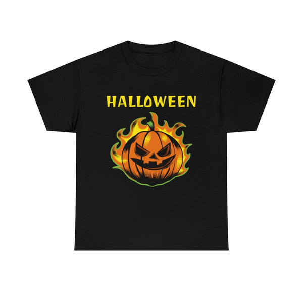 Flaming Pumpkin Shirt Women Plus Size 1X 2X 3X 4X 5X Pumpkin Tshirts Plus Size Halloween Costumes for Women