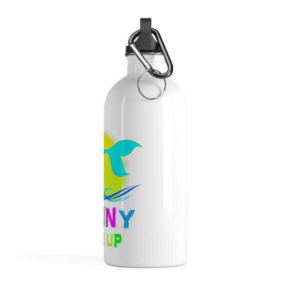 Sunny Mermaid Stainless Steel Water Bottles Motivational Water Bottles + Carabiner & Key Chain Ring 14 oz