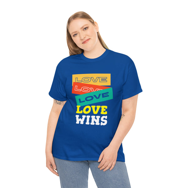 Love Wins Lesbian Gay Bisexual Transgender LGBT Ally Womens Plus Size Tops