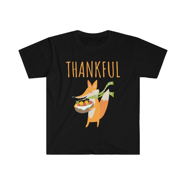 Funny Thanksgiving Shirts for Men Thanksgiving Gifts Fall Tshirts for Men Cool Fox Shirt Thankful Shirts