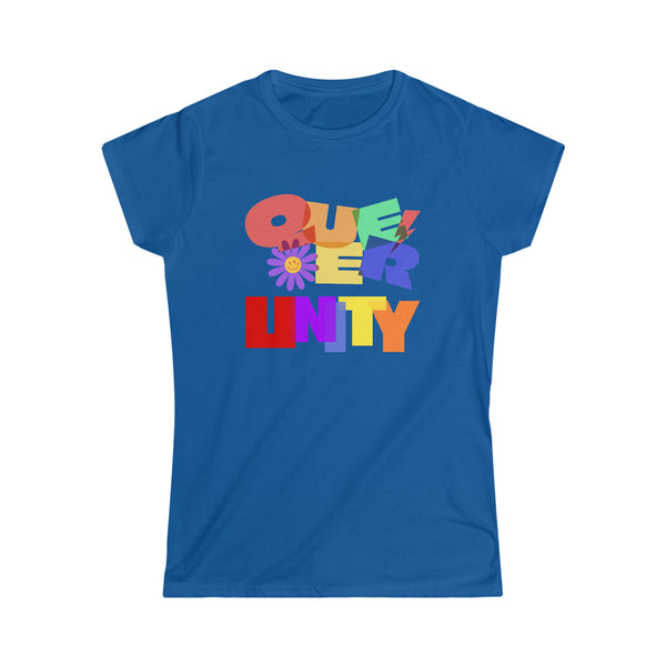 Unity LGBT Flag Lesbian Pride Month Transgender Rainbow Gay Shirts for Women