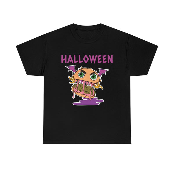 Mad Burger Halloween Shirts for Women Plus Size 1X 2X 3X 4X 5X Spooky Food Halloween Costumes for Plus Size Women