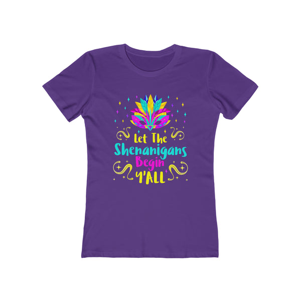 Funny Mardi Gras Shirts for Women Mardi Gras Outfit for Women Let The Shenanigans Begin Yall Shirt NOLA