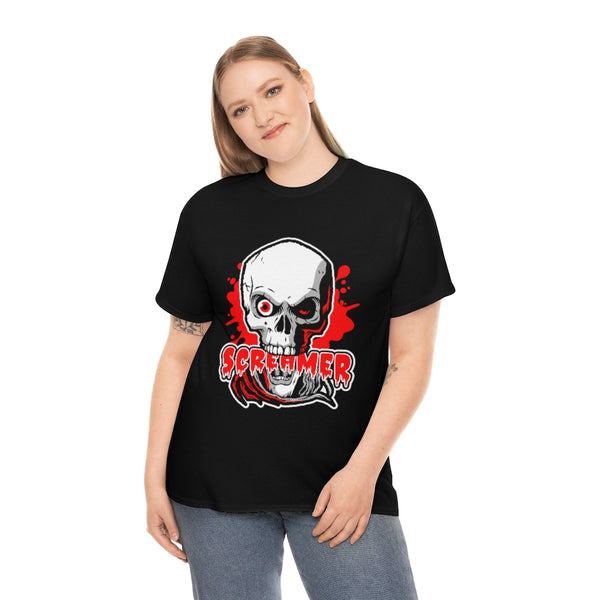 Screamer Halloween Tshirts Women Plus Size 1X 2X 3X 4X 5X Evil Skeleton Plus Size Halloween Costumes for Women