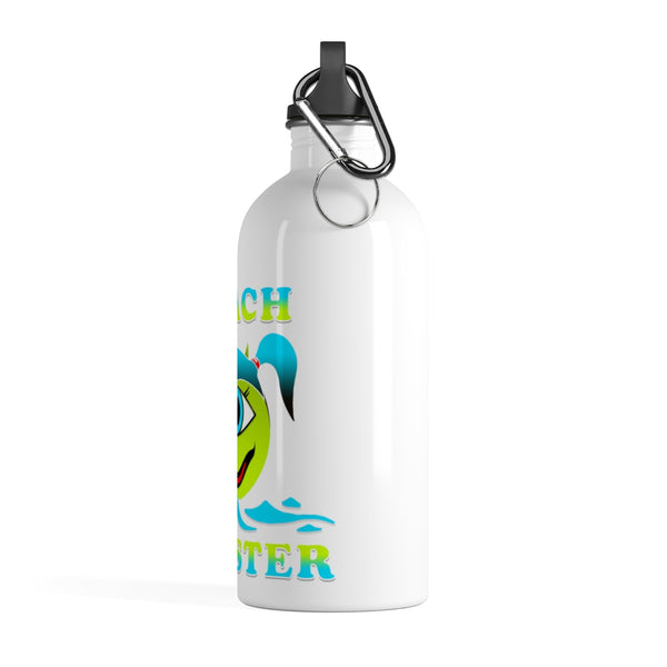 Girls Beach Monster Stainless Steel Water Bottles Motivational Water Bottles + Carabiner & Key Chain Ring 14 oz