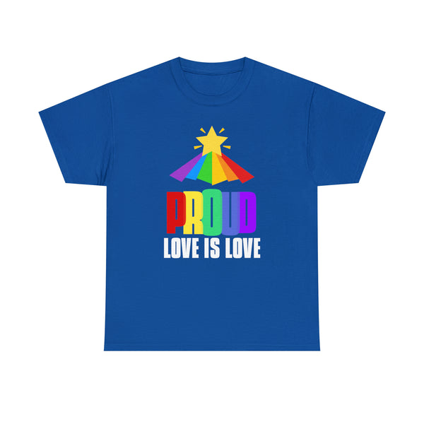 Proud LGBT T Shirt Love is Love Shirt Equality LGBT Rainbow Plus Size Tops for Women