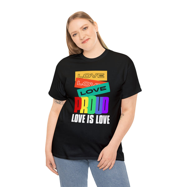 Proud LGBT Love is Love Lesbian Gay LGBT Pride Shirt LGBTQ Plus Size Tops for Women