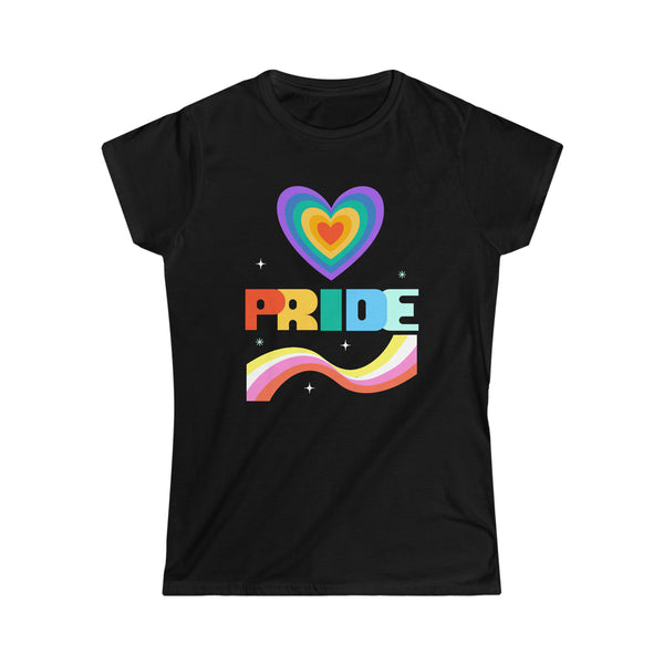 Pride Shirt LGBT Pride Rainbow Flag Lesbian Gay Pride Ally Womens T Shirts