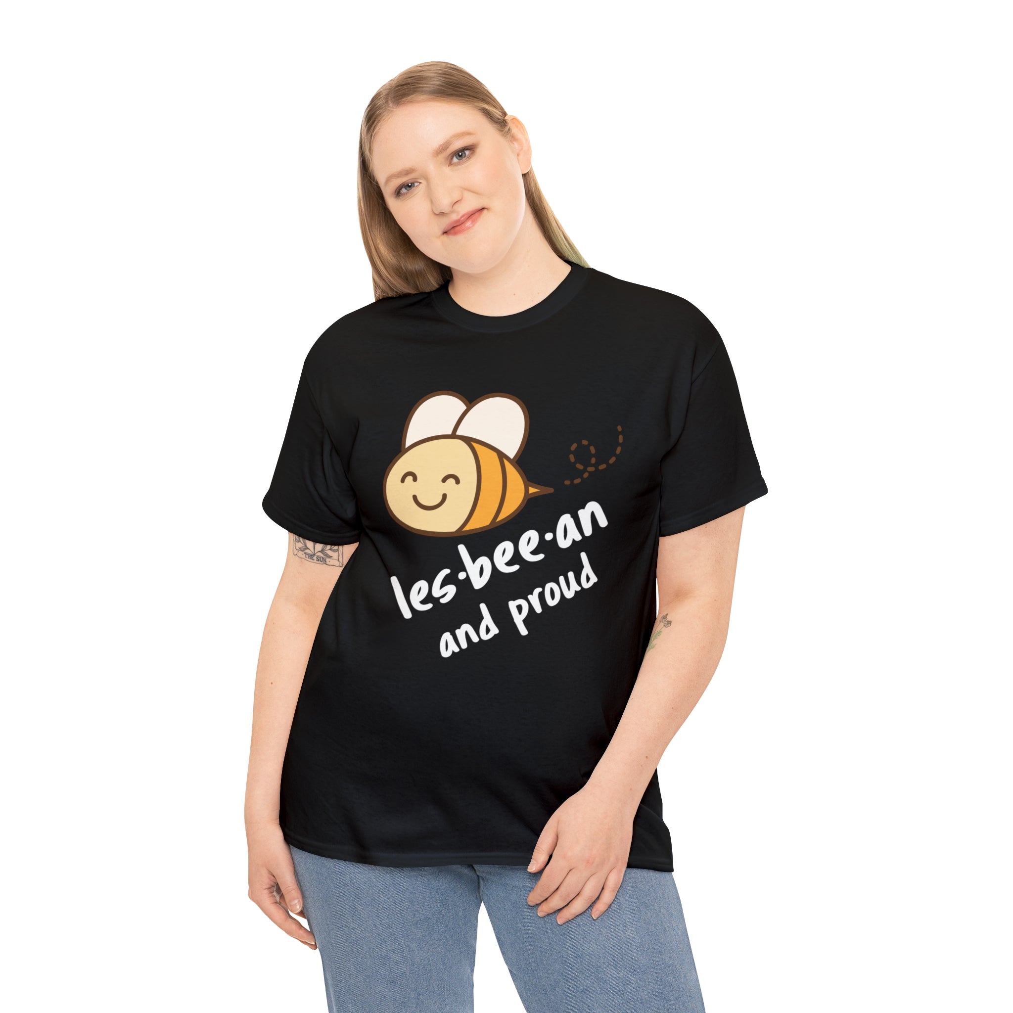 Lesbeean and Proud Bee Lesbian Shirt Womens Gay Pride LGBTQ Plus Size Shirts for Women