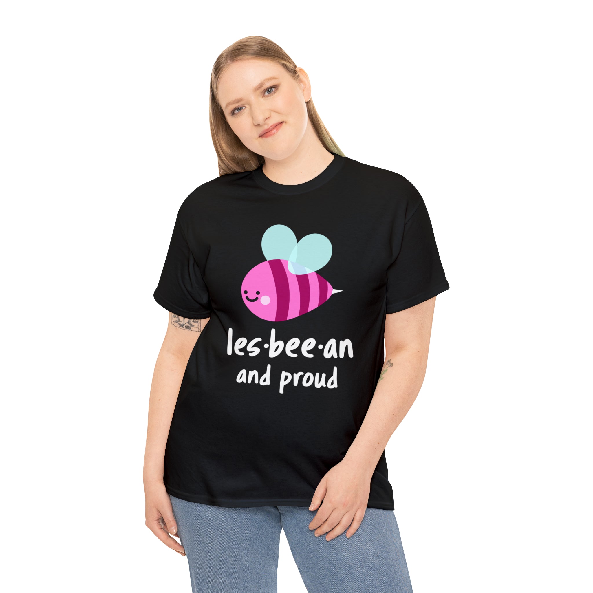 Lesbeean and Proud Bee Lesbian Shirt Womens LGBT Gay Lesbian Plus Size Clothing for Women