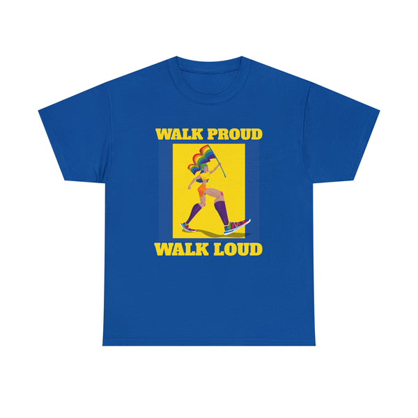 LGBTQ Parade Walk Proud Walk Loud Pride Day Parade Womens Plus Size Tops