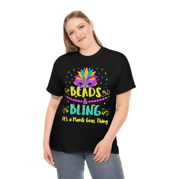 Plus Size Mardi Gras Shirt Beads and Bling It's a Mardi Gras Thing Mardi Gras Outfit for Women Plus Size
