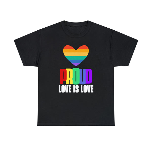 Proud LGBT Shirt Love is Love Tee Rainbow Lesbian Gay Pride Plus Size Tops for Women