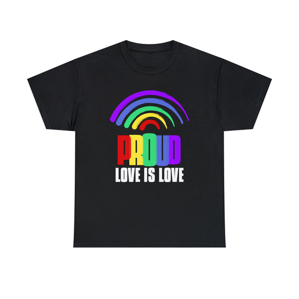 Proud LGBT Shirt Love is Love TShirts Gay Pride Day Rainbow Womens Plus Size Tops