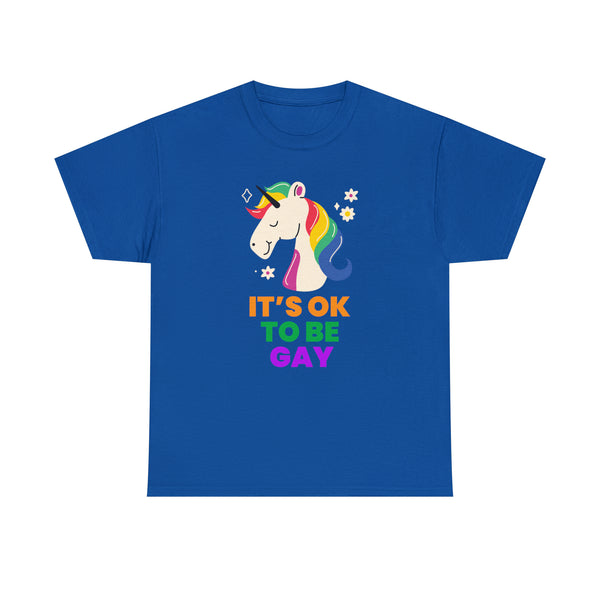 It's OK to Be Gay LGBTQ Be Gay Pride LGBT Rainbow Flag Gay Plus Size Shirts for Women