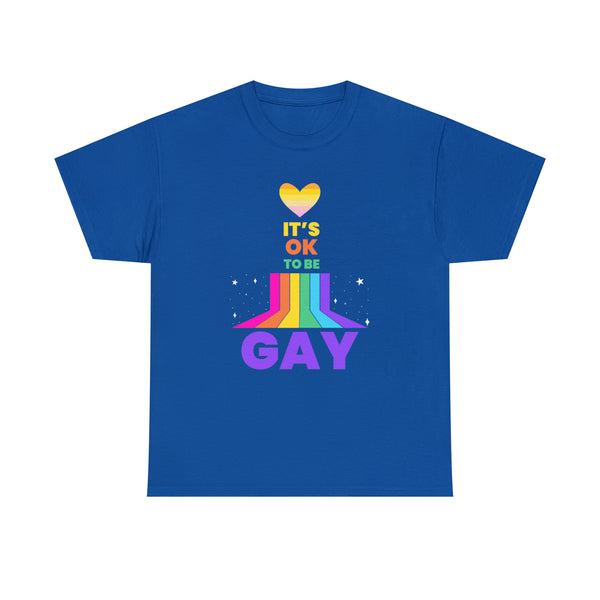 It's OK to Be Gay Gender Equality LGBT Pride Day Gay Rainbow Plus Size Shirts for Women