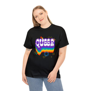 Queer Tshirt Gay LGBTQ Flag Lesbian Gay Pride Month Rainbow Womens Plus Size Tops