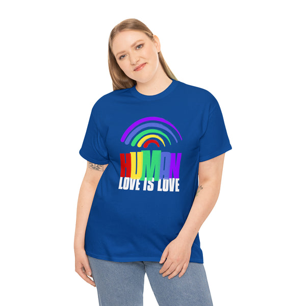 Human Shirt LGBTQ Pride Rainbow Flag Gay Lesbian Pride Ally Womens Plus Size Tops