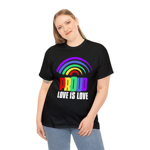 Proud LGBT Shirt Love is Love TShirts Gay Pride Day Rainbow Womens Plus Size Tops