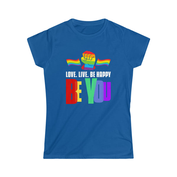 Be You LGBT Flag Gay Pride Month Transgender Rainbow Lesbian Women Tops