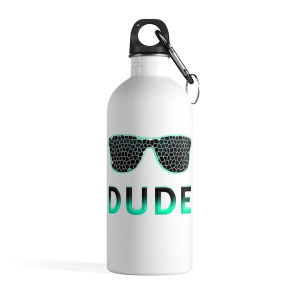 Perfect Dude Merchandise for Boys Dude Stainless Steel Water Bottle + Carabiner & Key Chain Ring - 14 oz