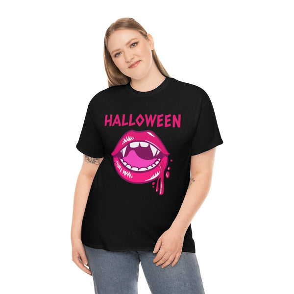 Pink Vampire Lips Halloween Clothes for Women Plus Size 1X 2X 3X 4X 5X Cute Halloween Costumes for Plus Size Women