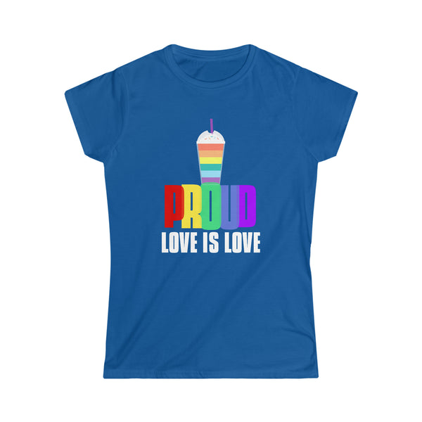 Proud LGBT Shirt Love is Love TShirt LGBTQ Pride Lesbian Gay Shirts for Women