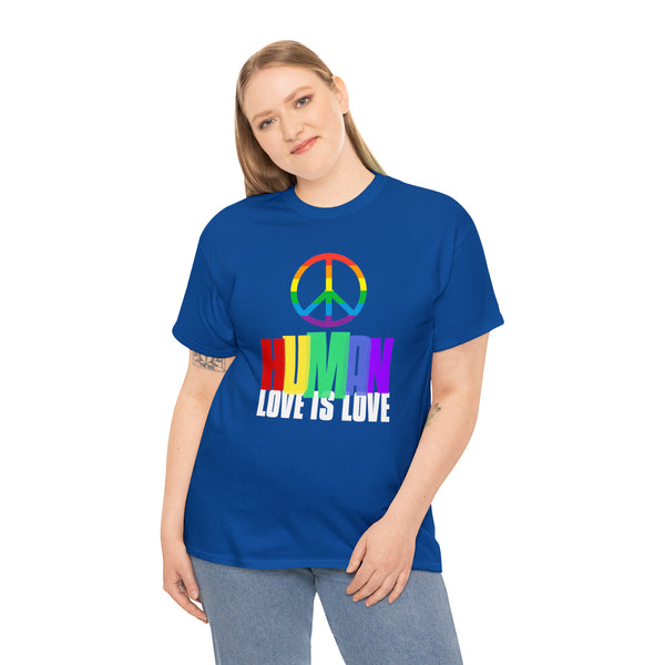 Human LGBTQ Rainbow Flag Lesbian Gay Pride Ally Womens Plus Size Tops