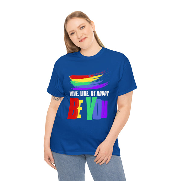 Be You Shirt LGBTQ Pride Rainbow Flag Gay Lesbian Pride Ally Plus Size Clothing for Women