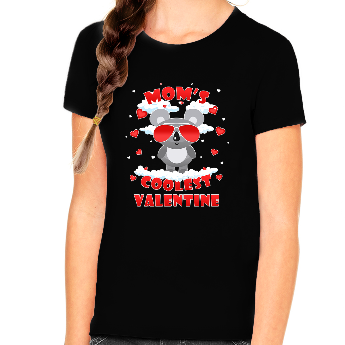 Girls Valentines Day Shirt Funny Mom's Coolest Valentine Shirt for Girls Valentines Day Gifts for Kids