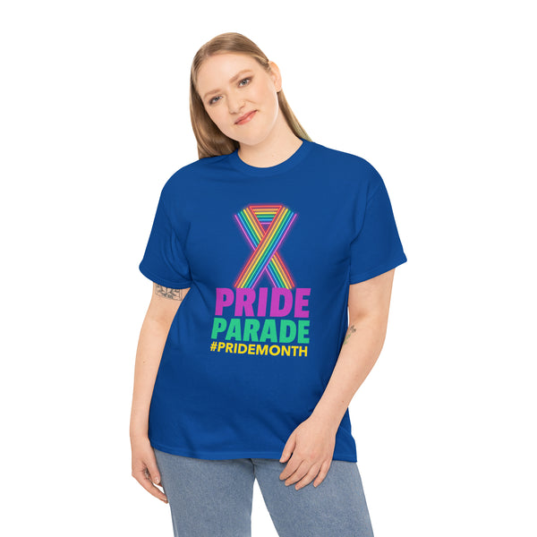 Pride Parade Shirt LGBTQ Pride Rainbow Graphic Tees Gay Plus Size Shirts for Women