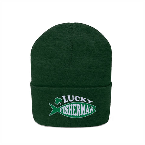 Lucky Fisherman Beanie Winter Hats for Men Boys Cool Fishing Gifts Ice Fishing Gear Mens Christmas Gifts
