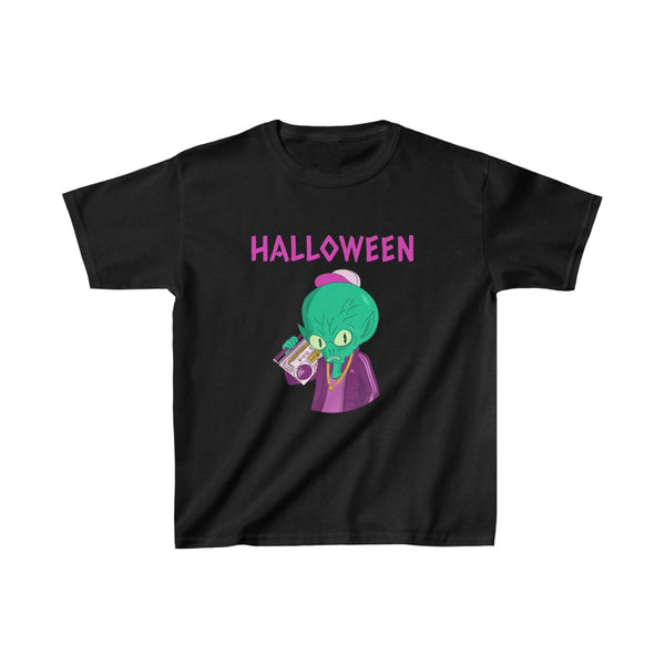 Boombox Alien Halloween Shirt Boys Funny Alien Halloween Tshirts Boys Halloween Shirts for Kids