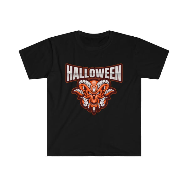 Mad Devil Skull Shirt Mens Halloween Shirt Evil Halloween Tshirt Men Funny Halloween Shirts for Men