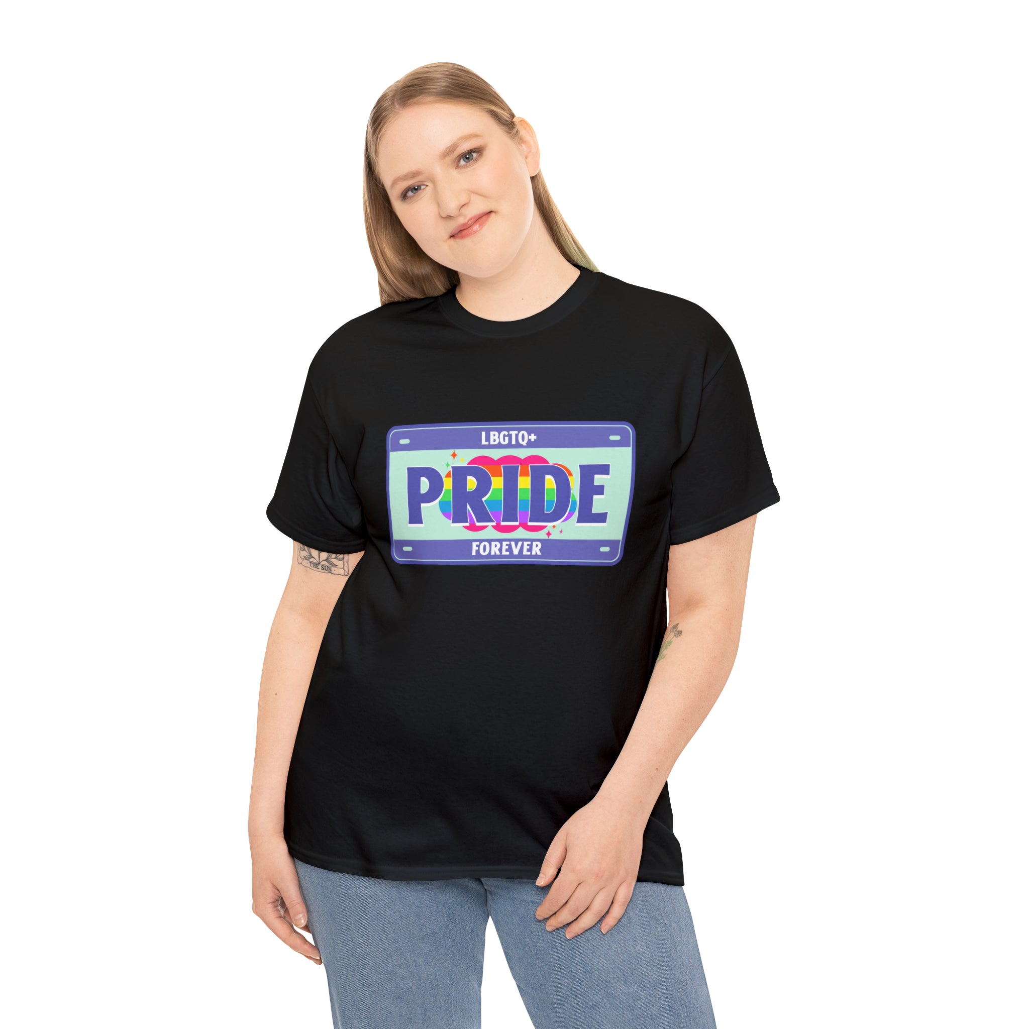 LGBTQ+ Forever LGBT Flag Gay Pride Day Lesbian Rainbow Tshirts Shirts for Women Plus Size